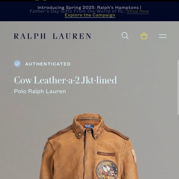 NWT Polo ralph lauren Leather Flight Jacket Sz Large L - Picture 12 of 15